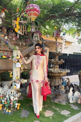 Beige Pure Tussal Silk Ensemble