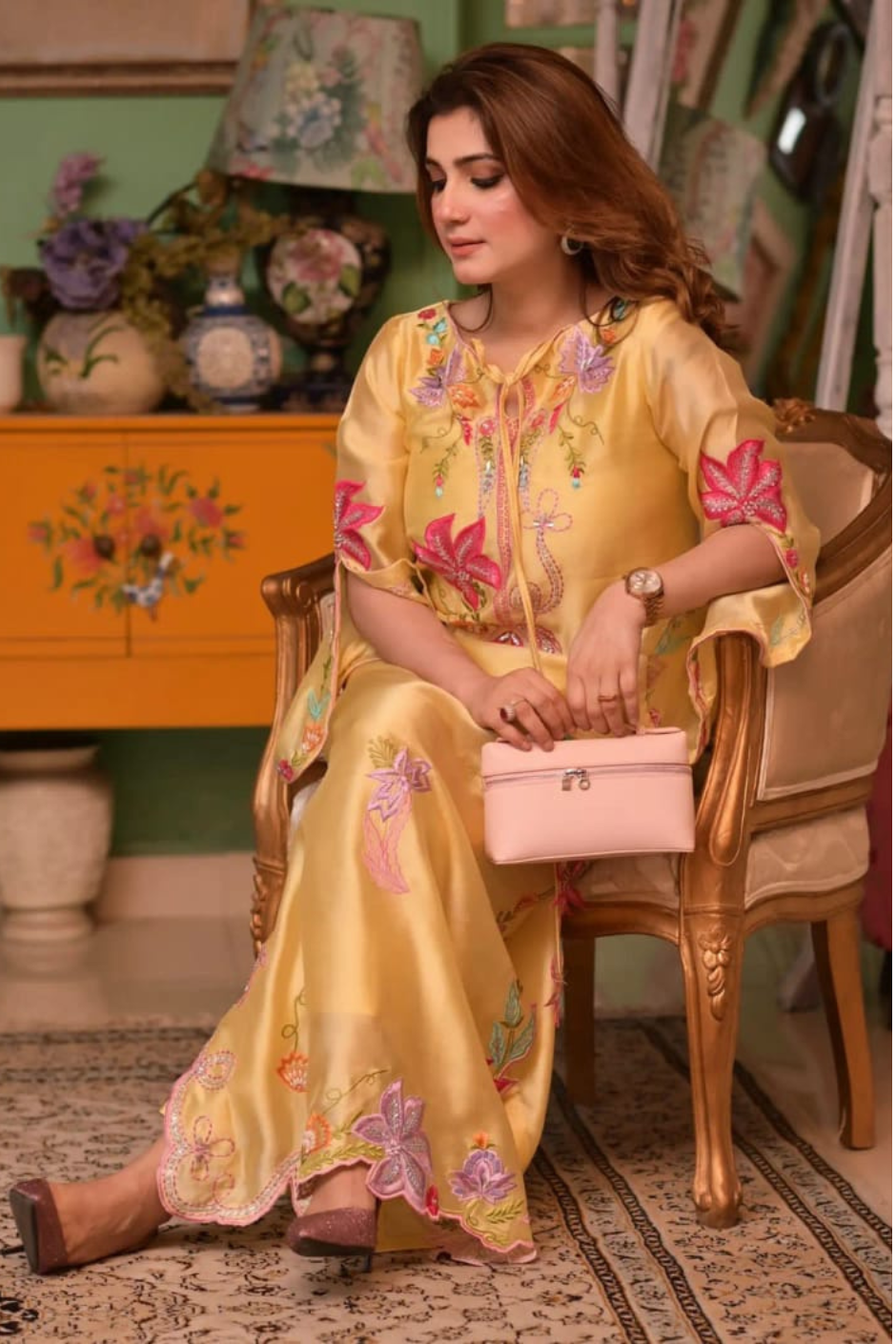 Solea Silk Kaftan Set