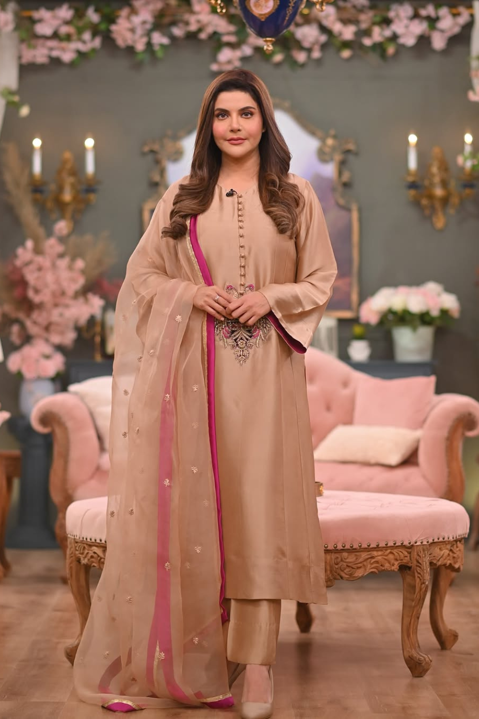 Sheesha Champagne Gold Kurta Set