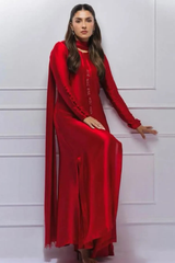Candy - Red Crystal Tassel Shalmoz Silk 3-Piece Set