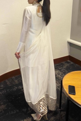 Chandni Half-White & Gold Farshi Set