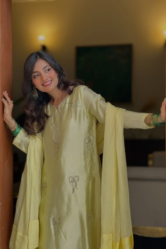 Mahira-Silk Kaftan Set