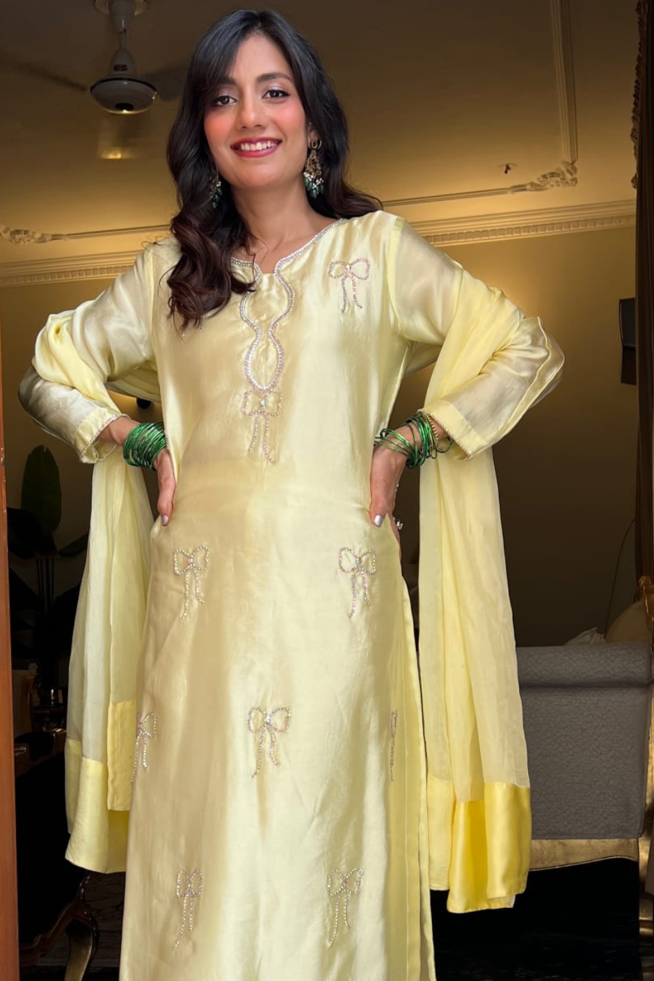 Mahira-Silk Kaftan Set