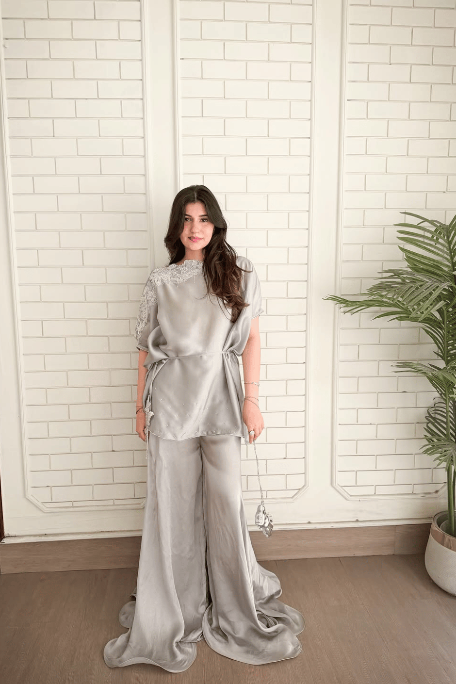 Alora Butterfly Embellished Cape- Set