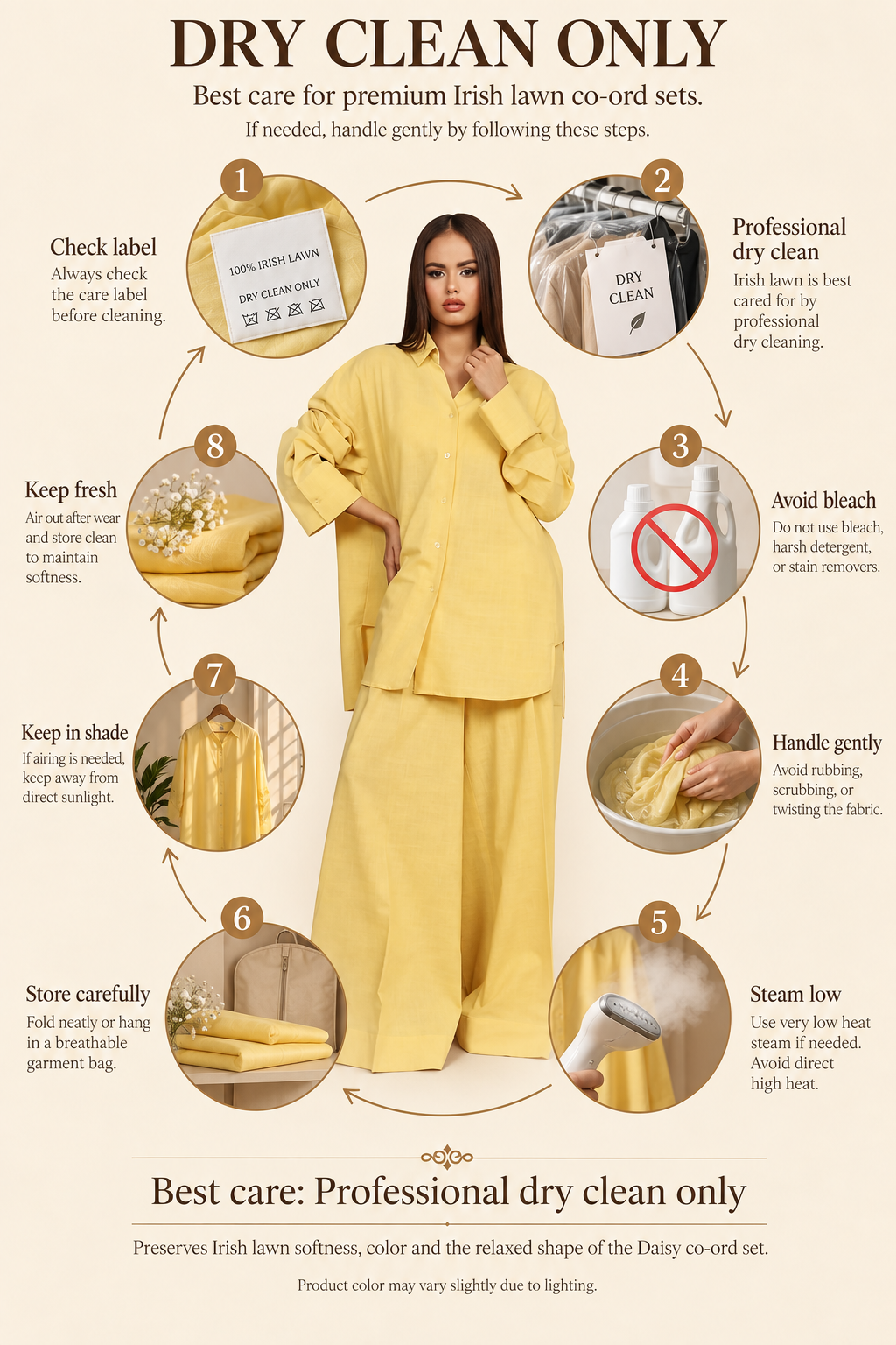 Daisy – Yellow 2-Piece Irish Lawn Co-ord Set