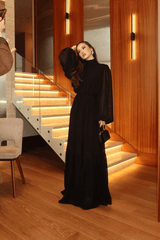Black Beauty – Elegant Chiffon Maxi Dress