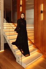 Black Beauty – Elegant Chiffon Maxi Dress